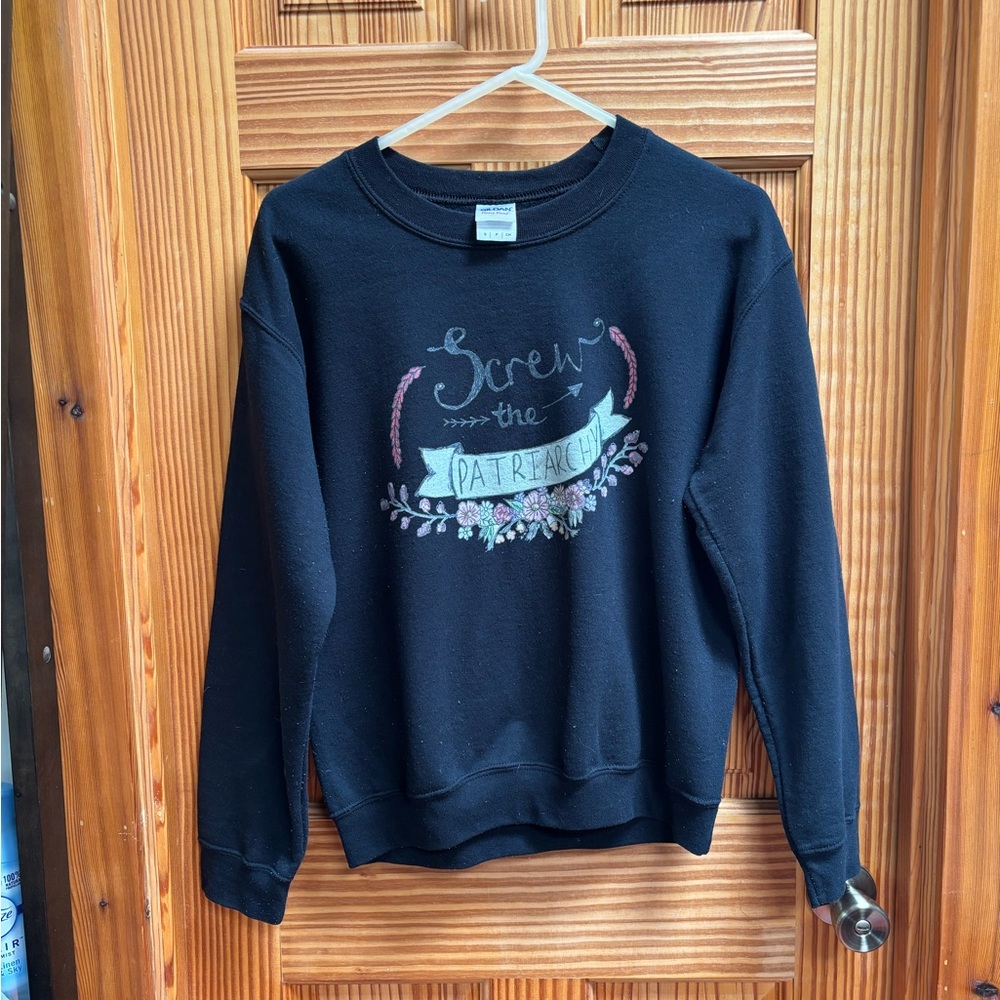 Black Graphic Women's Sweater